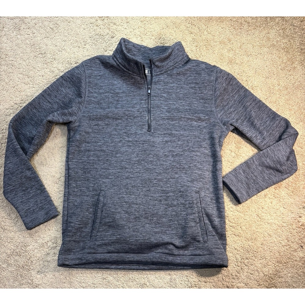 Buckle BKE 1/4 Zip Fleece Jacket Men Medium Heathered Gray Slash Pockets Cozy
